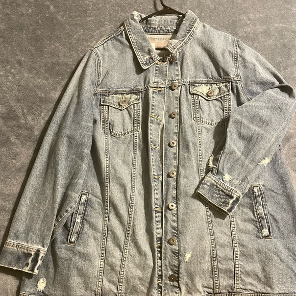 Longline Denim Jacket-Medium Wash - Picture 2 of 4